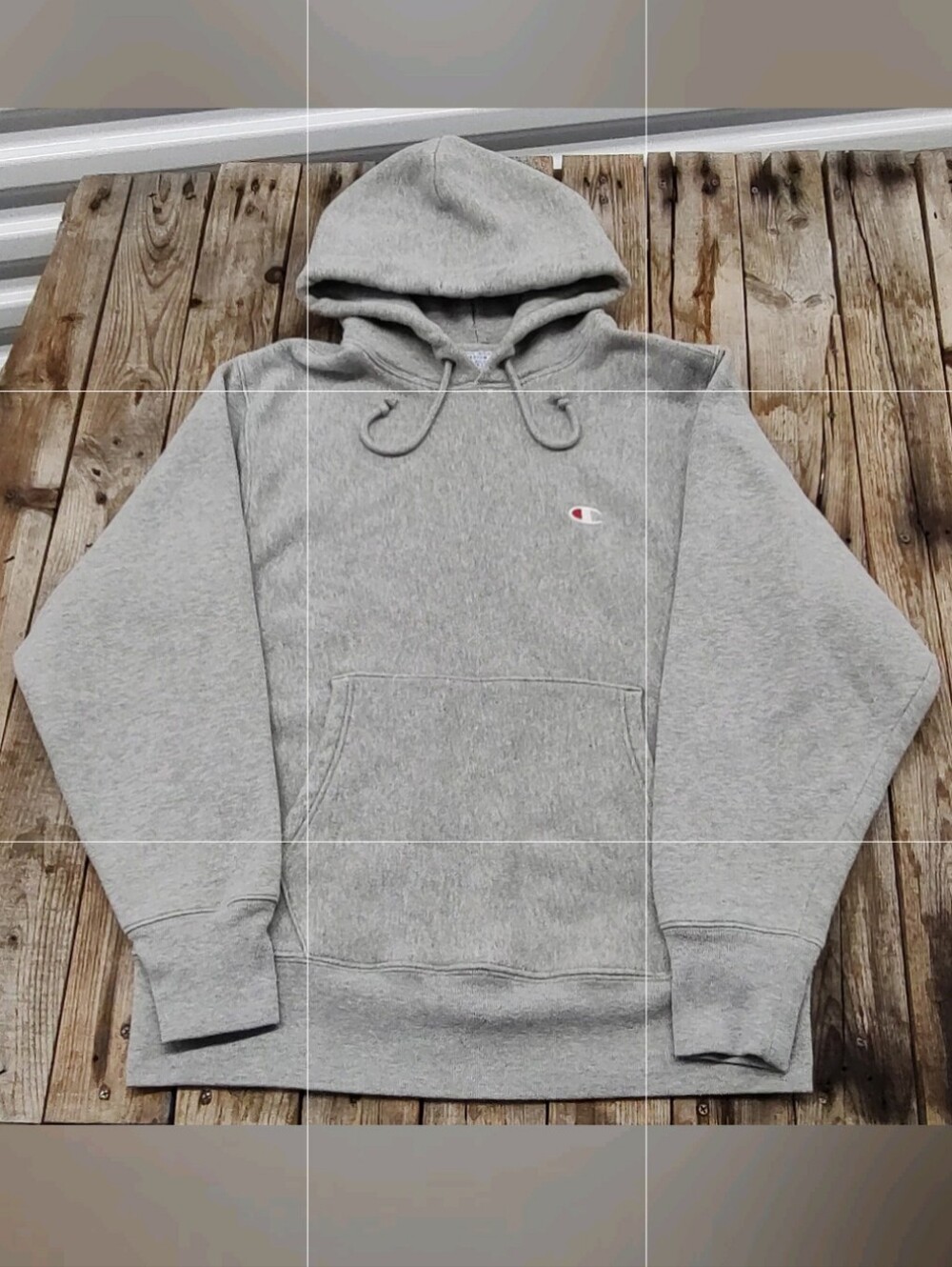 2000's Champion Reverse Weave gray blank Hoodie men's Size Medium